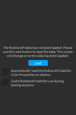Color Properties, not loaded