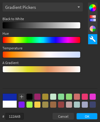 Gradient pickers