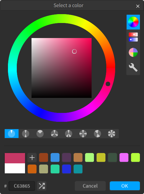 Color wheel (dark theme)